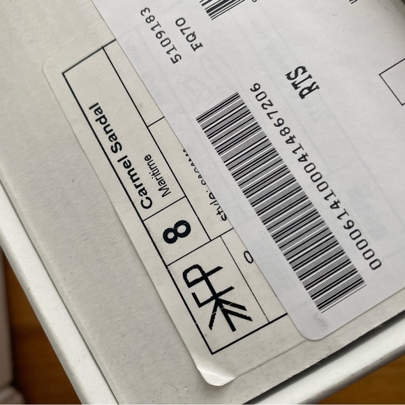 New Freshly Picked Carmel Sandals Maritime in navy leather size 8 - Picture 8 of 9